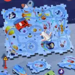 Christmas Gift_Children's Educational Puzzle Track Car Play Set - Image 4