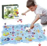 Christmas Gift_Children's Educational Puzzle Track Car Play Set - Image 5