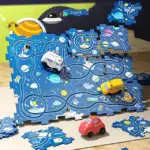Christmas Gift_Children's Educational Puzzle Track Car Play Set - Image 6