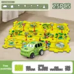 Christmas Gift_Children's Educational Puzzle Track Car Play Set - Image 14