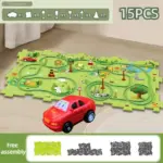Christmas Gift_Children's Educational Puzzle Track Car Play Set - Image 19